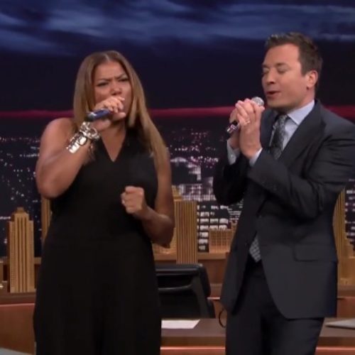 Queen Latifah в рамках шоу Jimmy Fallon, под бит-бокс исполнили трек Young MC