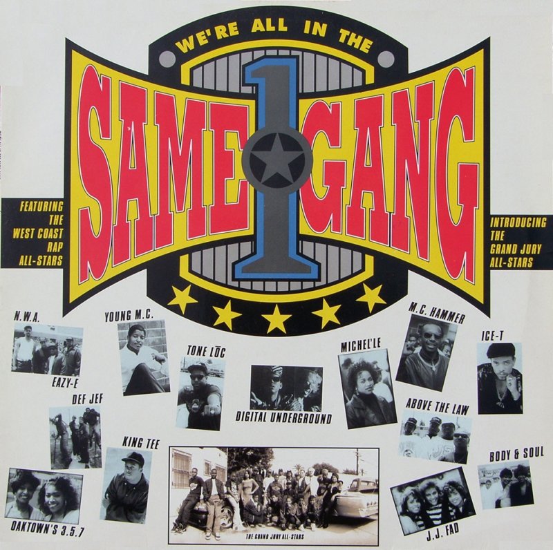West Coast Rap All-Stars (Dr.Dre, Ice-T, Eazy-E, Young MC,…) «We’re All in the Same Gang» (1990)