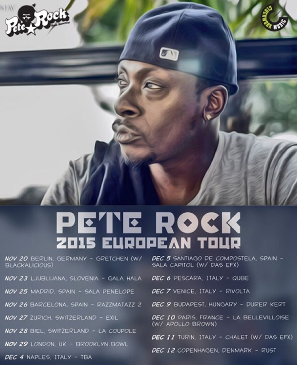 Pete Rock, European Tour 2015
