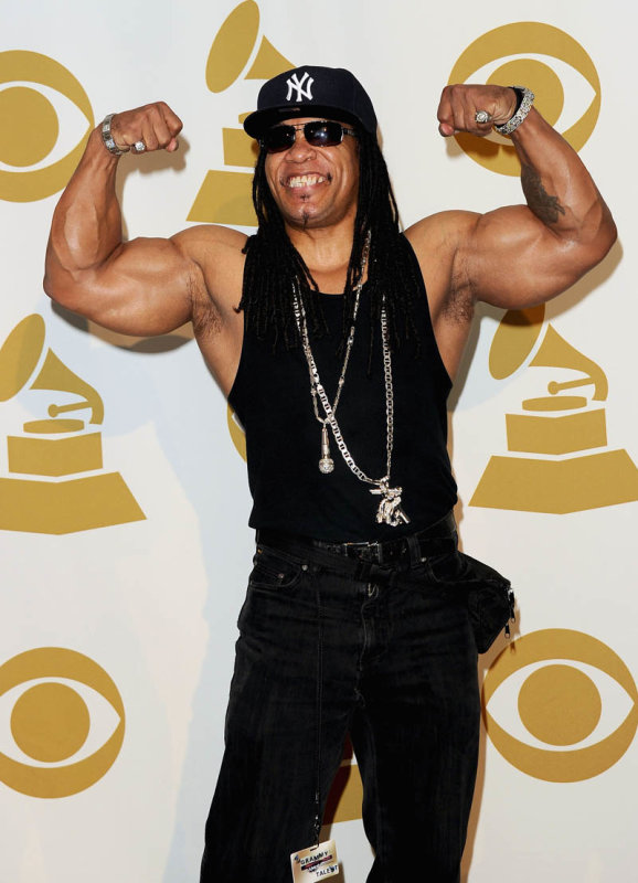 LOS ANGELES, CA - NOVEMBER 30: Rapper Melle Mel poses in media room at The GRAMMY Nominations Concert Live! Countdown to Music's Biggest Night at Nokia Theatre L.A. Live on November 30, 2011 in Los Angeles, California. (Photo by Jason Merritt/Getty Images)