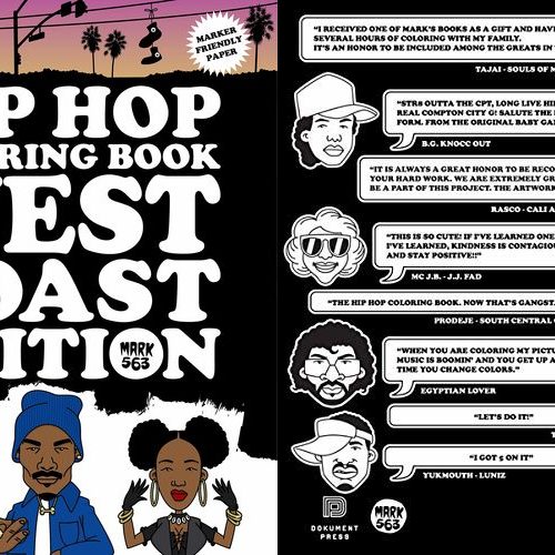 Новая хип-хоп книга-раскраска «Hip Hop Coloring Book: West Coast Edition»